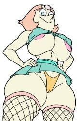 1girls big_breasts blackmorty_(artist) cartoon_network gem_(species) nip_slip nipples_slip pearl_(steven_universe) steven_universe