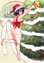 big_ass blushypixy blushyspicy breasts breasts christmas christmas_outfit nude nude_female original_character pussy shaved_pussy small_waist thin_waist vagina