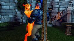 1boy 1girls 2016 3d 60fps animated armor ass bouncing_breasts brazier_of_dancing_flames breasts clothed clothed_male clothed_sex draenei happy happy_sex hi_res hooves horns human human_penetrating interspecies leg_grab loop medeister medium_breasts nipples no_sound nude nude_female smile smooth_animation tail vaginal_penetration video world_of_warcraft