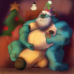 absurd_res balls beard belly bernesealexxx biceps big_penis body_hair bulge chest_hair christmas dildo facial_hair genitals hairy hi_res holidays huge_cock hyper hyper_genitalia hyper_penis male male/male male_only musclegut muscular obese overweight pecs penis piercing santa_claus sex_toy snowman