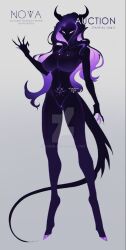 byeeol cosmic_flesh demon female galaxy_skin nova_(byeeol) purple_hair shadow shapeshifter succubus succubus_horns