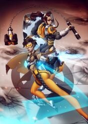 brigitte brigitte_lindholm comics costume dbcomix heroine overwatch pinup redenshi superheroine tracer uniform