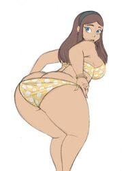 ass ass_cleavage bbw big_ass bikini butt_crack curvy female huge_ass kenzie_(omegasunburst) looking_at_viewer omegasunburst rear_view sketch tagme thick thick_thighs thighhighs thighs voluptuous wide_hips