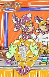 anthro cum_in_ass gaping gaping_anus gtogta_(artist) koopaling mario_(series) mirror scalie wendy_o._koopa