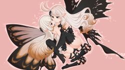 2girls airy anne_(bravely_second) annoyed bravely_default bravely_default:_flying_fairy bravely_default_(series) bravely_second:_end_layer fairy fairy_wings female flying incest long_hair png smug wings yuri