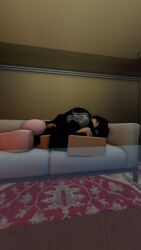 ass breasts diona_(void_and_diona) sleeping thetestrblxg void_(void_and_diona)