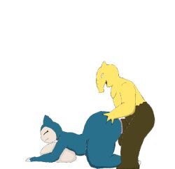 animated big_ass big_breasts big_butt big_dick bouncing_ass doggy_style drowzee female grabbing_own_ass greenwoodz male pokémon_(species) pokemon side_view snorlax