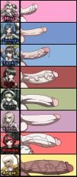 6+futas 8futas akamatsu_kaede balls big_balls big_penis chabashira_tenko danganronpa danganronpa_v3 dark-skinned_futanari dark_skin erection futa_only futanari harukawa_maki huge_balls huge_cock iruma_miu light-skinned_futanari light_skin pale-skinned_futanari penis penis_size_chart self_upload shirogane_tsumugi simple_background simple_shading toujou_kirumi veiny_penis why-am-ihere yonaga_angie yumeno_himiko