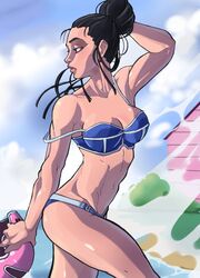 beach bikini bikini_armor chichi dragon_ball dragon_ball_z fanart milf postcosat solo