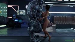 1boy 1boy1girl 1girls 3d antidotetrl ashley_williams big_breasts big_penis female huge_cock male male/female mass_effect yahg