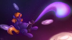 16:9 2020 4k absurd_res balls blush closed_eyes equid equine fan_character galaxy genitals hi_res horn mammal my_little_pony penis space star sugaryviolet unicorn