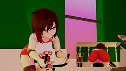 3d 3d_animation animated animation bicycle clothed dildo dildo_bike exercise_bike female female_only gym_uniform masturbation no_sound pussy ruby_rose ruby_rose_(skuddbutt) rwby solo thenaysayer34 video