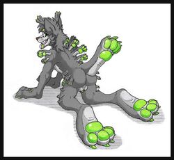 anthro canid canine canis danwolf foot_focus foot_hands foot_transformation footpaw_hands male male_foot_fetish male_only mammal multi_extremity multi_foot paw_fetish pawbeast pawpads solo transformation wolf