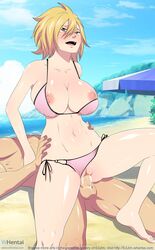 1boy 1girls ahe_gao ahegao amber_eyes beach beach_sex big_breasts bikini bikini_aside blonde blonde_hair breasts breasts_out cum cum_in_pussy cum_inside dimaria_yesta ed-jim faceless_character faceless_male fairy_tail female impregnation large_breasts light-skinned_female light-skinned_male light_skin male nipples penis pussy reverse_cowgirl_position sex short_hair side-tie_bikini straight swimsuit swimsuit_aside tagme uncensored unseen_male_face vaginal vaginal_penetration vaginal_sex whentai