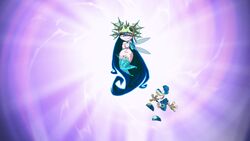 1boy 1girls animated annetta_fish_(rayman) blue_hair gif large_breasts nude_filter nymph_(rayman) penis rayman rayman_(series) rayman_origins seashell_bra thick_thighs ubisoft very_long_hair wide_hips wings