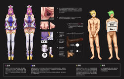 1boy 1girls big_penis chastity chastity_cage cuckold cum_in_chastity dark-skinned_male dark_skin ezreal female interracial janna_windforce japanese_text large_breasts league_of_legends male penis_size_difference piercing queen_of_spades star_guardian_ezreal star_guardian_janna star_guardian_series text tm_yuebing translation_request