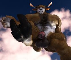 3d alpha_(disambiguation) balls beast_(disambiguation) big_penis bovid bovine feet foot_fetish foot_love foot_play foot_sex genitals hairy hooves huge_cock hyper hyper_genitalia hyper_penis macro male male/male mammal penis renders