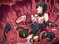 anal black_hair blush breasts cervical_penetration cross_section cum cum_in_ass cum_in_mouth cum_in_pussy cum_in_uterus cum_inside female lactation long_hair midnight_(artist) milking milking_tentacles open_mouth oral penetration penis_tentacles pussy restrained sex spread_legs stomach_bulge suction_tentacles tears tentacle tentacle_sucking_breasts triple_penetration uterus vaginal_penetration x-ray