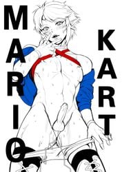 black_and_white femboy gay girly link mario_(series) mario_kart nipples penis stripping tamatamako teasing the_legend_of_zelda trap vibrating_egg white_background yaoi