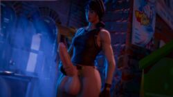 1futa 3d big_balls big_penis black_hair fortnite futa_only futanari headhunter_(fortnite) large_penis large_testicles n3xivm precum source_filmmaker tagme