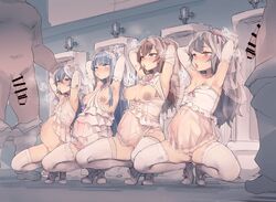 11saihouse 2boys 4girls babydoll bangs barcode blush body_writing boots breasts breath bridal_veil bride brown_hair bustier camisole censored chemise flat_chest g11_(girls'_frontline) girls'_frontline hat hk416_(girls'_frontline) inverted_nipples jacket lactation lingerie long_hair multiple_boys multiple_girls multiple_pregnancies navel nipples open_mouth pants_down penis pregnant public_use pussy quadruple_pregnancy restroom see-through small_breasts spread_legs squatting string_bikini sweat thighhighs ump45_(girls'_frontline) ump9_(girls'_frontline) underwear urinal veil wedding_dress wedding_lingerie women_livestock