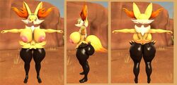 1girls 2018 3d 5_fingers 5_toes anthro anthro_only anthrofied ass braixen breasts canine chubby desert female female_only fox fox_ear fox_ears fox_girl fox_humanoid fox_tail fur furry furry_only game_freak googles hands-free kennythebobcat large_breasts looking_away mammal mammal_humanoid naked nintendo nude nude_female orange_eyes original_character pokémon_(species) pokemon pokemon_(species) pokemon_xy sfm smile source_filmmaker t-pose tail thick_thighs video_game video_games wide_hips yellow_fur