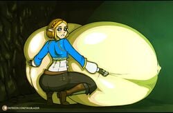 1girls animated blonde_hair blue_eyes braided_hair breast_expansion breath_of_the_wild clothing deep_skin french_braid gif hyper hyper_breasts light-skinned_female light_skin looking_at_viewer looking_back loop nintendo patreon princess_zelda ripped_clothing short_hair tail-blazer tears_of_the_kingdom the_legend_of_zelda url zelda_(breath_of_the_wild) zelda_(tears_of_the_kingdom)