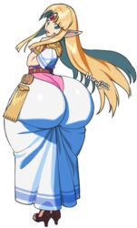 1girls a_link_between_worlds ass ass_in_dress big_ass bimbo blonde_hair blue_eyes breasts dress female female_only huge_ass hylian jewelry lilirulu long_hair looking_at_viewer looking_back nintendo pointy_ears princess_zelda smile solo super_smash_bros. the_legend_of_zelda tight_clothing tight_dress zelda_(a_link_between_worlds)