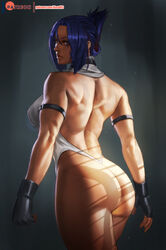 1girls ass back_muscles big_ass big_breasts blair_dame breasts female female_only kasai_x3 large_breasts lejeanx3 looking_at_viewer looking_back muscles muscular muscular_female solo street_fighter