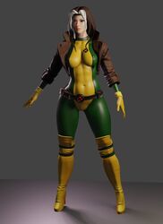 1girls 3d 3d_(artwork) anna_marie cameltoe cleavage erect_nipples female female_only headband high_heels highheels marvel marvel_comics mavixtious nipples rogue_(x-men) solo solo_female thick_thighs wide_hips x-men