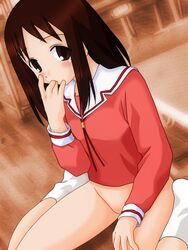 azumanga_daiou bottomless clothing count_zero female female_only human osaka_ayumu_kasuga solo tagme