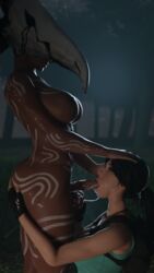 3d 3d_(artwork) african african_futanari blowjob crossover dark-skinned_futanari dark_skin drool female futa_on_female futanari interracial kneeling lara_croft lara_croft_(survivor) mask resident_evil resident_evil_5 scrappy-coco sheva_alomar tomb_raider tomb_raider_(survivor)