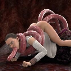 1girls 3d ahe_gao all_the_way_through anal anal_penetration animated ass avstral blender broken_rape_victim brown_hair clothing female from_behind long_hair lucasfilm moaning monster open_mouth oral penetration rape restrained rey sound spread_legs star_wars tentacle tentacle_sex tentacles triple_penetration vaginal_penetration video