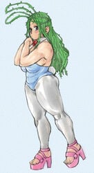 big_breasts bunny_ears bunny_girl bunnysuit high_heels ibara_shiozaki keigi_(artist) long_hair my_hero_academia shiozaki_ibara thick_thighs