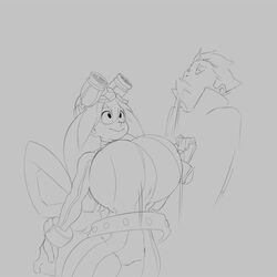 flauschdraws gigantic_breasts my_hero_academia sketch tsuyu_asui uppercut