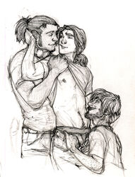 3boys black_and_white disney dreamworks gay hiccup_horrendous_haddock_iii how_to_train_your_dragon human human_only jim_hawkins male male_only monochrome treasure_planet white_background yaoi