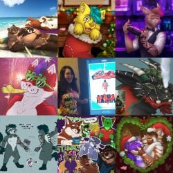 anthro anus artvsartist bartender beach bear canid canine canis christmas clothing couple dinosaur domestic_dog dragon female footwear genitals group heart hi_res holidays humanoid kangaroo legwear love macropod male mammal marsupial model_sheet naoto newyear penis procyonid raccoon reptile sabertooth scalie seaside socks stockings telegramstickers train vehicle wolf ych