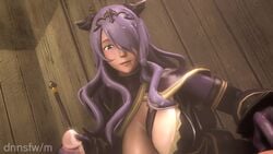 3d animated camilla_(fire_emblem) clothed_female_nude_male cum cum_drip dnnsfw fire_emblem fire_emblem_fates handjob large_breasts male_pov purple_hair semen source_filmmaker tagme video