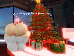 1boy 3d artist_request ass ass_focus femboy male new_year pink_hair roblox robloxian source_request tagme thighhighs