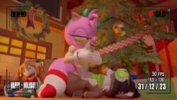 1boy 1girls 3d amy_rose animated anthro big_breasts big_penis breasts cum diag34k exposed_torso female footwear furry handwear huge_cock large_breasts legwear male_on_female male_penetrating_female mp4 oc original_character paizuri penis sonic_(series) sound tagme thick_thighs titfuck video whoofly wide_hips