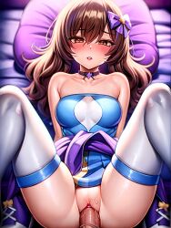 ahe_gao ai_generated argentina ass ass_focus ass_up big_ass big_breasts breasts brown_eyes brown_hair female in_bed long_hair long_legs looking_at_viewer nimu nude nude_female penetration solo solo_female solo_focus thick_thighs thighhighs thighs twitch twitter virtual_youtuber vtuber white_body white_skin youtube youtube_hispanic youtuber youtuber_girl youtubers