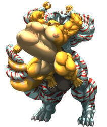 big_breasts big_penis breasts cat771115 cobra duo female genitals hi_res huge_cock hyper hyper_genitalia hyper_penis mammal muscular penis reptile scalie snake stomach_bulge