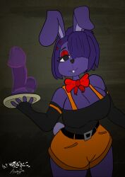 absurd_res anthro awhorewhodraws bonfie bonnie_(cally3d) bonnie_(fnaf) dildo fazclaire's_nightclub female five_nights_at_freddy's hi_res lagomorph leporid mammal rabbit scottgames sex_toy