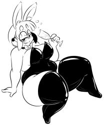 balooga bunnysuit chubby emi_(balooga) glasses tagme