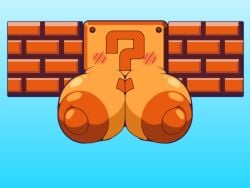 ?_block anthro blush breasts coin_block huge_breasts item_box mario_(series) nipples question_block solo super_mario_bros. super_mario_bros._(nes) third-party_edit thisnameistaken