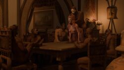 1girls 3d animated anna_henrietta breasts ginger_hair mask nipples nude nude_female the_witcher_(series) the_witcher_3:_wild_hunt video