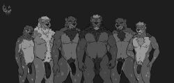 anthro balls bear daniel(bear) group hi_res hunterramirez jacob(bear) jose(bear) joseph(bear) male male/male mammal marcos(bear) muscular penis ramon(bear) slightly_chubby slim young