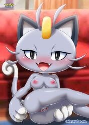 1girls alolan_meowth anthro ass bbmbbf blush breasts female female_only furry looking_at_viewer meowth nintendo open_mouth palcomix pokémon_(species) pokemon pokepornlive pussy regional_form_(pokémon) solo tongue