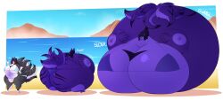 big_breasts blueberry_inflation breasts frootiebuck huge_breasts inflation sunken_head sunken_limbs thick_thighs wide_hips