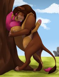 absurd_res deanka digital_media_(artwork) disney felid feline feral french_kissing gay hi_res kissing kovu lion male male/male male_only mammal pantherine the_lion_king yaoi